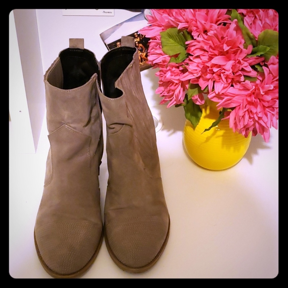 Taupe booties